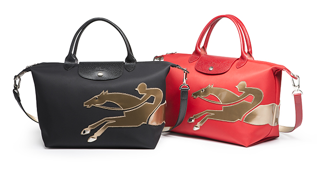 longchamp bag with horse design