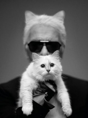 Karl Lagerfeld and Choupette