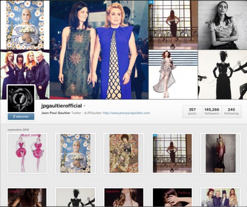 Jean-Paul Gaultier instagram