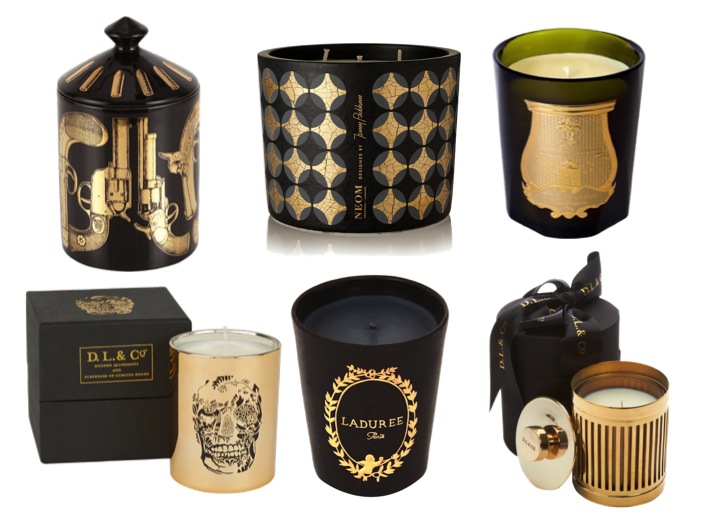 Opulent Fall Black and gold scented candles for your home Marie
