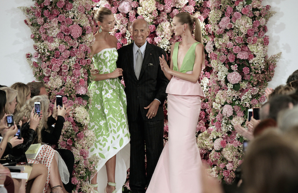 Oscar de la Renta after his SS15 show at NYFW