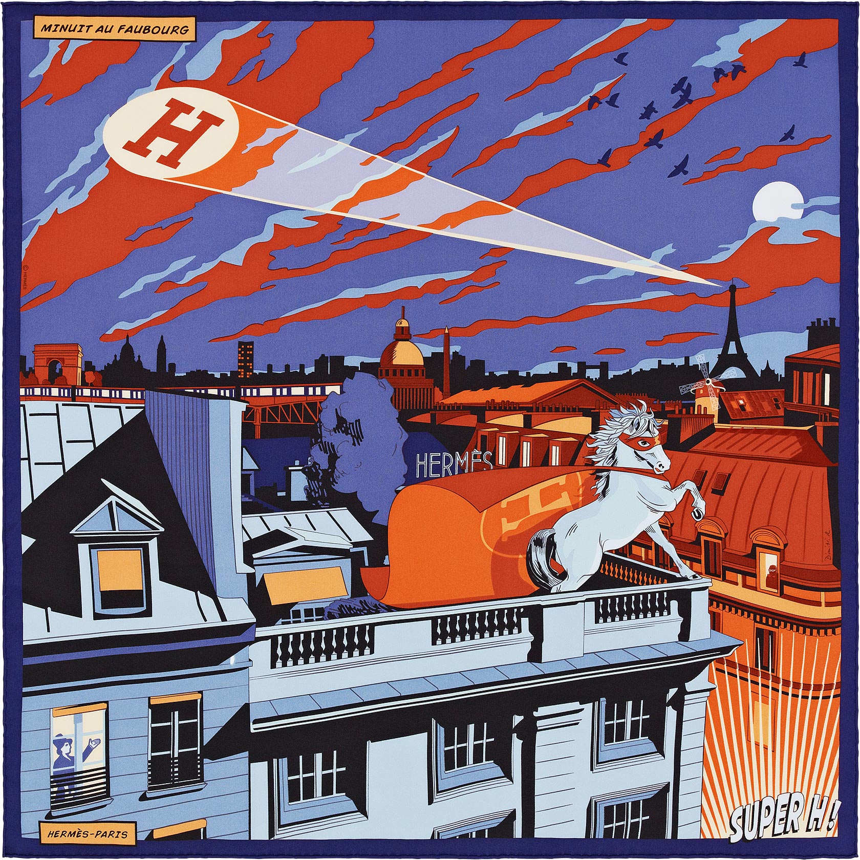 Super H: The Comic-Inspired Scarf Collection of Hermès