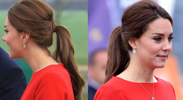Her sleek ponytail