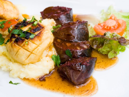 Black blood sausage: high in iron