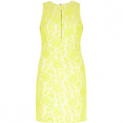 chinese dress ladies Brigitte Yellow Lace Panel Ruched Maxi Dress