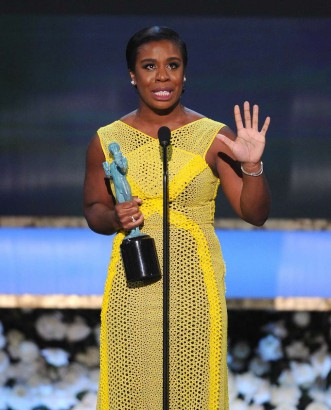 1. Uzo Aduba tearfully accepts win