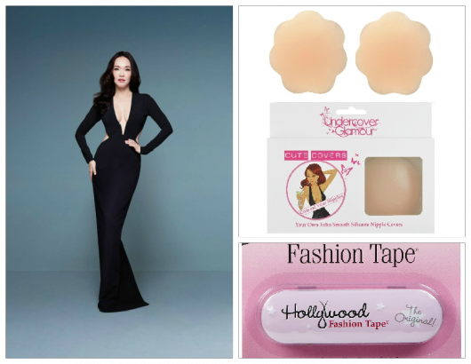 Fann Wong's plunging neckline with cut-outs