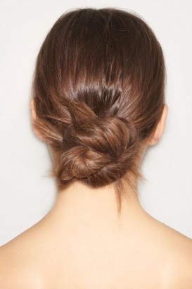Bottega Veneta's low chignon