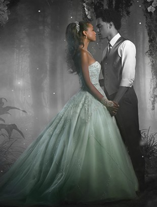 ellis princess and the frog wedding dress Ellis Bridals 11032 "The princess and the frog" wedding dress in Ivory. A stunning A-line wedding dress, very flattering/slimming. Extremely popular, still in current collection. It is the most beautiful Ivory taffeta