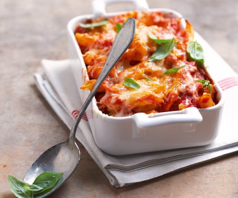Tomato penne gratin