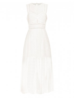 self portrait monochrome check midi dress Princess Beatrice just wore one of Kate Middleton's favourite fashion brands