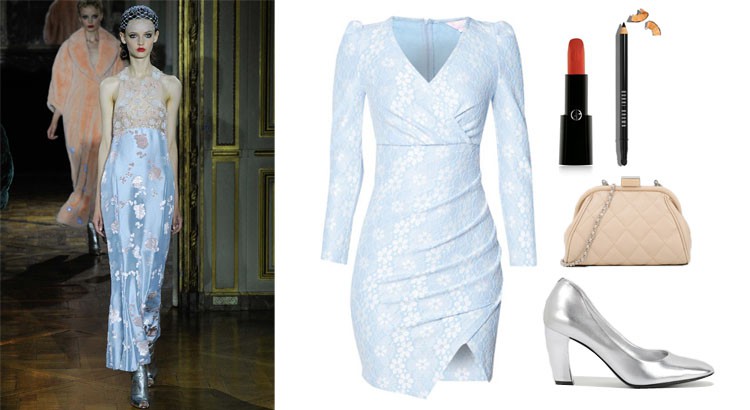 Get the Look: Ulyana Sergeenko's metallic pastels