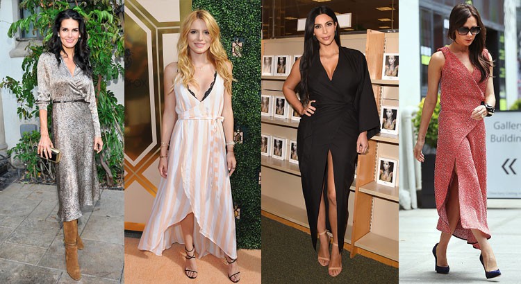 Celeb Style: Wrap dresses on Kim K ...