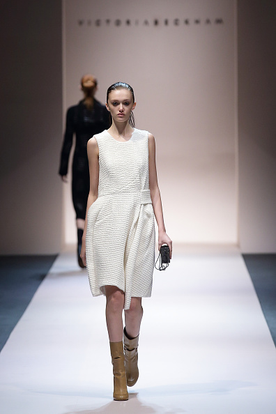 A model walks the runway during the Victoria Beckham Autumn/Winter 2015 collection show at Singapore Fashion Week 2015 on May 17, 2015 in Singapore, Singapore.