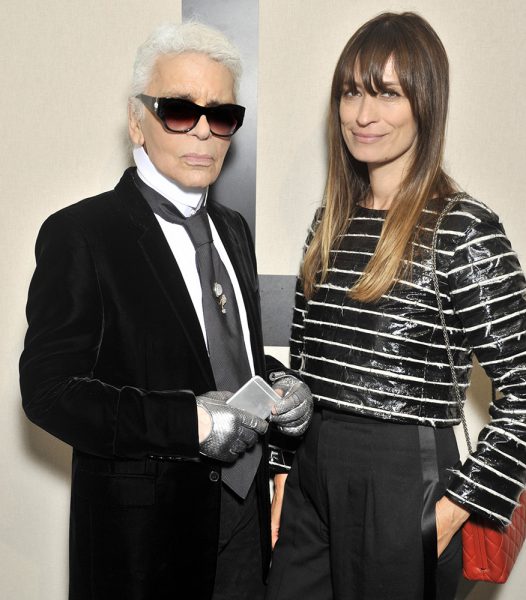 Karl Lagerfeld and Caroline de Maigret - photo Stéphane Feugère