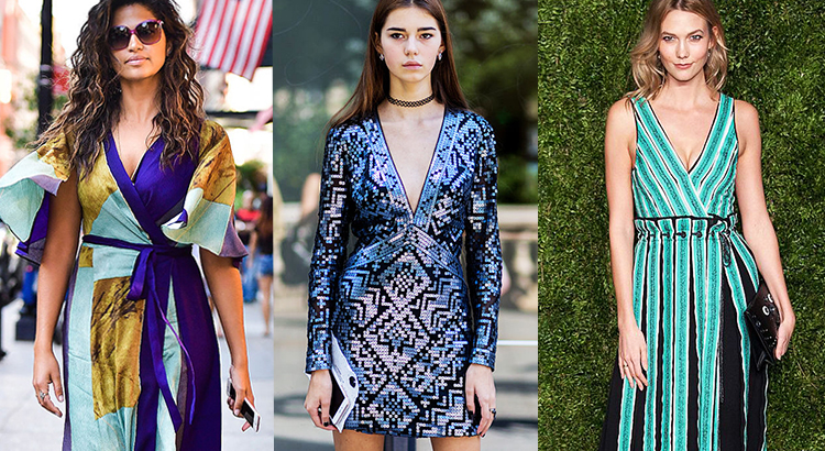 what to wear with deep v neck dress Deep V Neckline Dresses