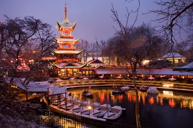 Tivoli Gardens in Copenhagen, Denmark