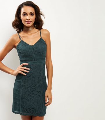 chinese dress ladies Zarisse Green Lace Square-Neck Maxi Dress – Club L London main image 1