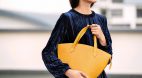 woman with a yellow bag