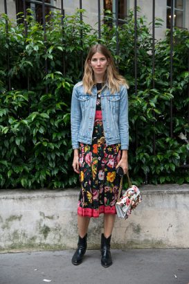 Layer with denim