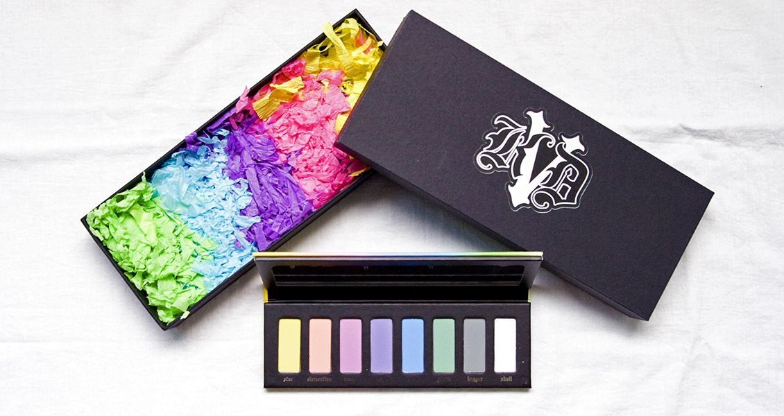 Kat Von D Pastel Goth Palette Review, Live Swatches on Pale Skin Kat Von D Pastel Goth Palette with Multicolor Design main image 2